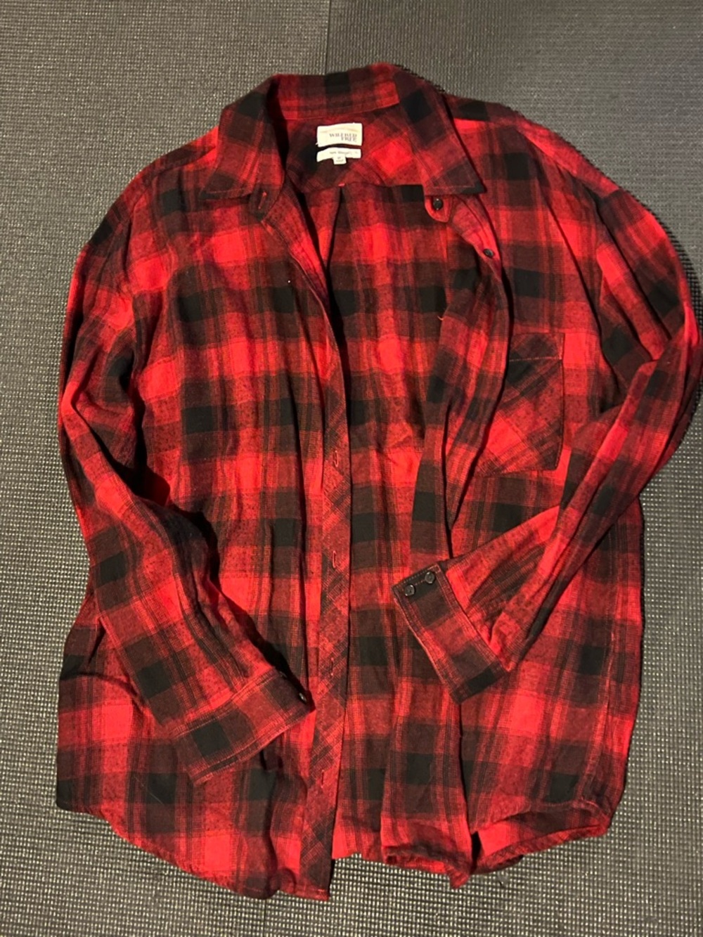 Wilfred Red and Black Plaid Shirt